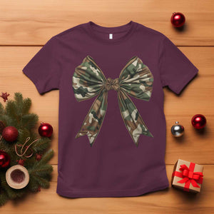 Camo Coquette Bow T Shirt Camouflage Old Hunting Women Girl TS10 Maroon Print Your Wear