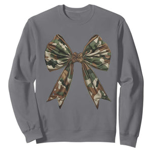 Camo Coquette Bow Sweatshirt Camouflage Old Hunting Women Girl TS10 Charcoal Print Your Wear