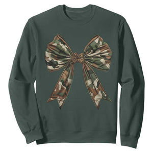 Camo Coquette Bow Sweatshirt Camouflage Old Hunting Women Girl TS10 Dark Forest Green Print Your Wear