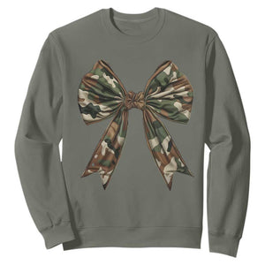 Camo Coquette Bow Sweatshirt Camouflage Old Hunting Women Girl TS10 Military Green Print Your Wear