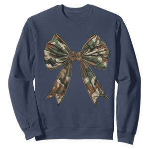 Camo Coquette Bow Sweatshirt Camouflage Old Hunting Women Girl TS10 Navy Print Your Wear