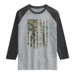 Personalized Proud Army Brother Raglan Shirt Custom Name Dog Tag Camo American Flag Gift TS10 Heather Gray Heather Charcoal Print Your Wear