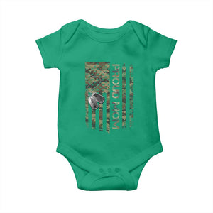 Personalized Proud Army Mom Baby Onesie Custom Name Dog Tag Camo American Flag Gift TS10 Irish Green Print Your Wear