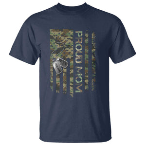 Personalized Proud Army Mom T Shirt Custom Name Dog Tag Camo American Flag Gift TS10 Navy Print Your Wear