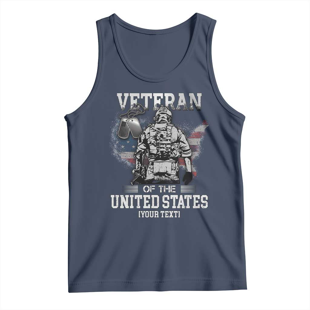 Personalized Veteran Flag Tank Top Custom Name U.S. Army TS10 Navy Print Your Wear