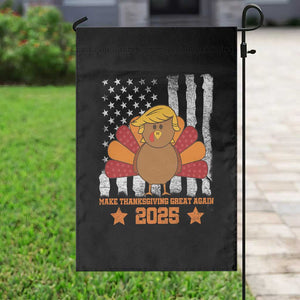 Funny Thanksgiving Trump 2025 Garden Flag Make Thanksgivings Great Again Turkey American Flag TS10 Print Your Wear