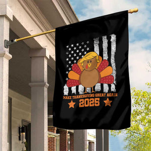 Funny Thanksgiving Trump 2025 Garden Flag Make Thanksgivings Great Again Turkey American Flag TS10 Print Your Wear