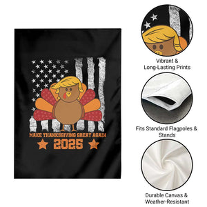 Funny Thanksgiving Trump 2025 Garden Flag Make Thanksgivings Great Again Turkey American Flag TS10 Print Your Wear