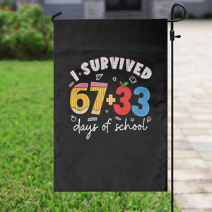 I Survived 67 33 Days Of School Garden Flag Funny Six Seven Meme Boys Kids 100th Day TS10 Print Your Wear