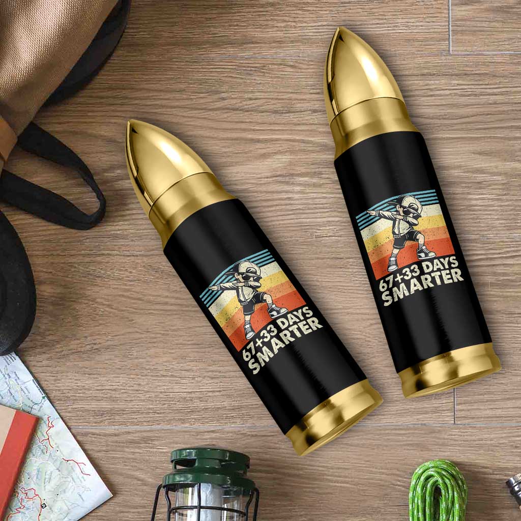 100 Days Smarter Bullet Tumbler Funny 67 33 Six Seven Math Teacher Kids 100th Day TS10 Print Your Wear