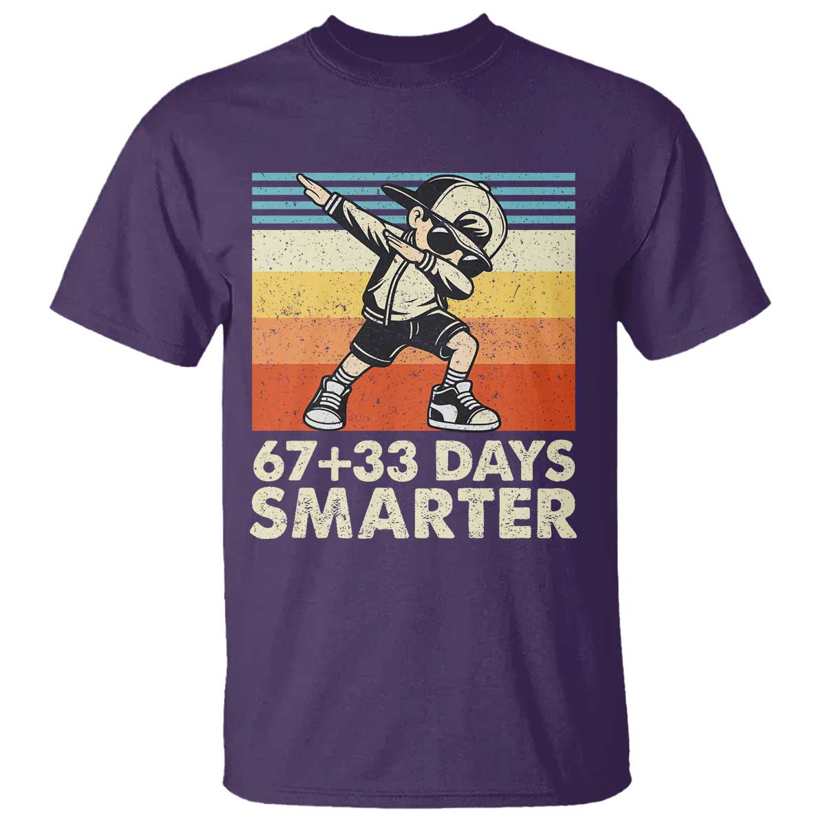 100 Days Smarter T Shirt Funny 67 33 Six Seven Math Teacher Kids 100th Day TS10 Purple Print Your Wear