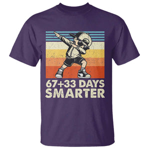 100 Days Smarter T Shirt Funny 67 33 Six Seven Math Teacher Kids 100th Day TS10 Purple Print Your Wear