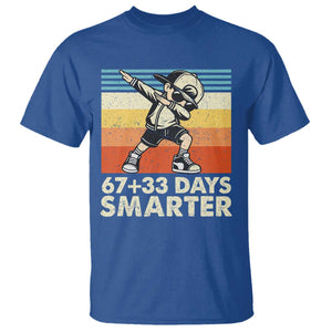 100 Days Smarter T Shirt Funny 67 33 Six Seven Math Teacher Kids 100th Day TS10 Royal Blue Print Your Wear