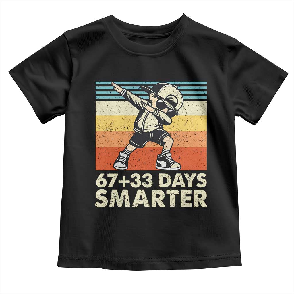 100 Days Smarter Toddler T Shirt Funny 67 33 Six Seven Math Teacher Kids 100th Day TS10 Black Print Your Wear