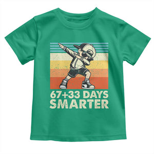 100 Days Smarter Toddler T Shirt Funny 67 33 Six Seven Math Teacher Kids 100th Day TS10 Irish Green Print Your Wear