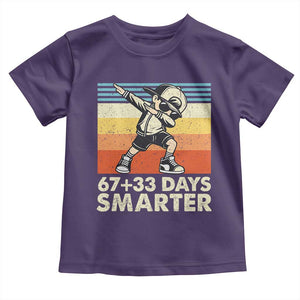 100 Days Smarter Toddler T Shirt Funny 67 33 Six Seven Math Teacher Kids 100th Day TS10 Purple Print Your Wear