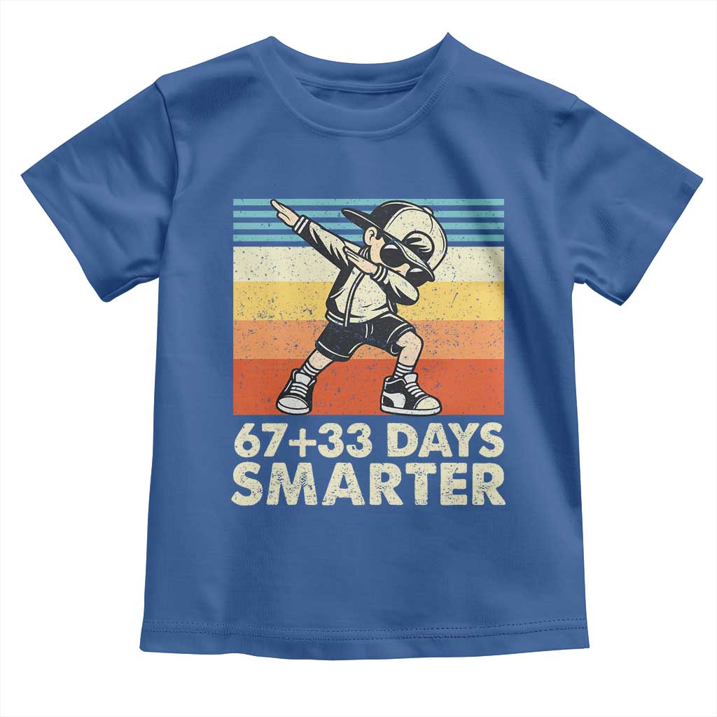 100 Days Smarter Toddler T Shirt Funny 67 33 Six Seven Math Teacher Kids 100th Day TS10 Royal Blue Print Your Wear