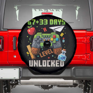 67 33 100 Days Level Unlocked Spare Tire Cover Gaming 100th Day of School Boys Kid TS10 Black Print Your Wear