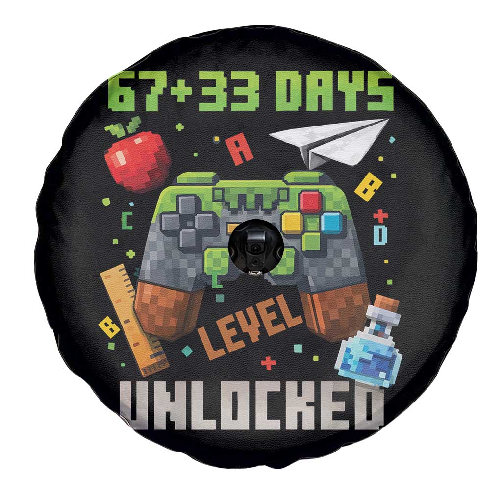 67 33 100 Days Level Unlocked Spare Tire Cover Gaming 100th Day of School Boys Kid TS10 Print Your Wear