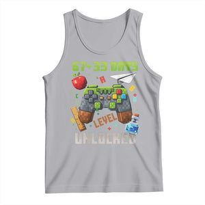 67 33 100 Days Level Unlocked Tank Top Gaming 100th Day of School Boys Kid TS10 Athletic Heather Print Your Wear