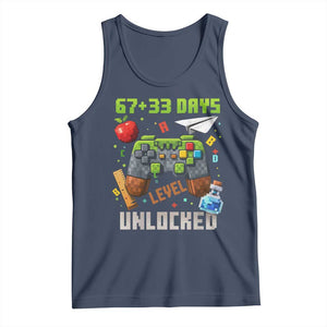 67 33 100 Days Level Unlocked Tank Top Gaming 100th Day of School Boys Kid TS10 Navy Print Your Wear