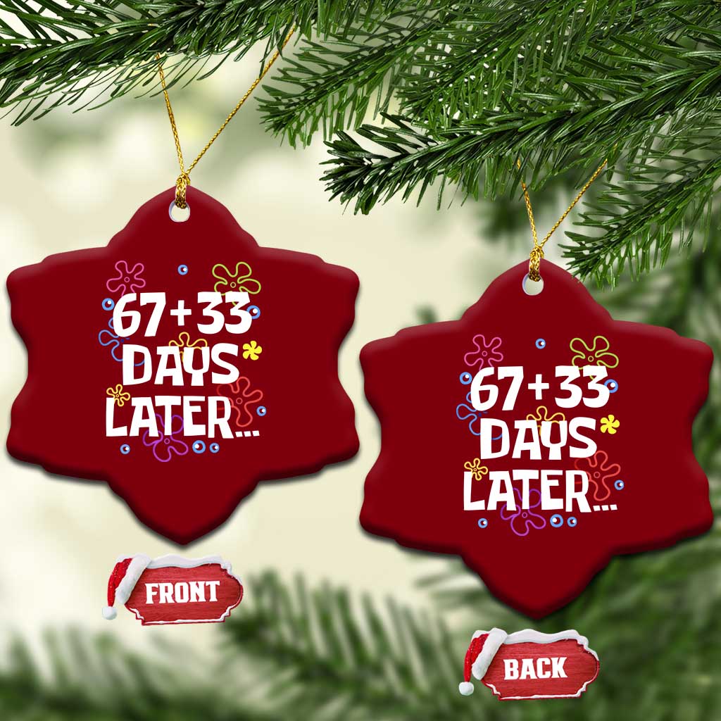67 33 One Hundred Days Later Ceramic Ornament Funny 100th Day of School Flowers TS10 Print Your Wear