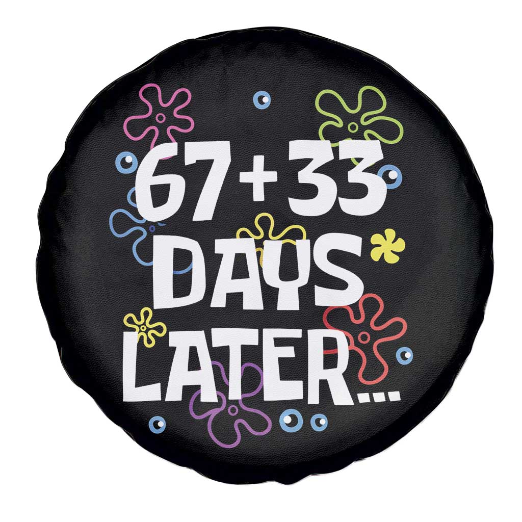 67 33 One Hundred Days Later Spare Tire Cover Funny 100th Day of School Flowers TS10 Print Your Wear