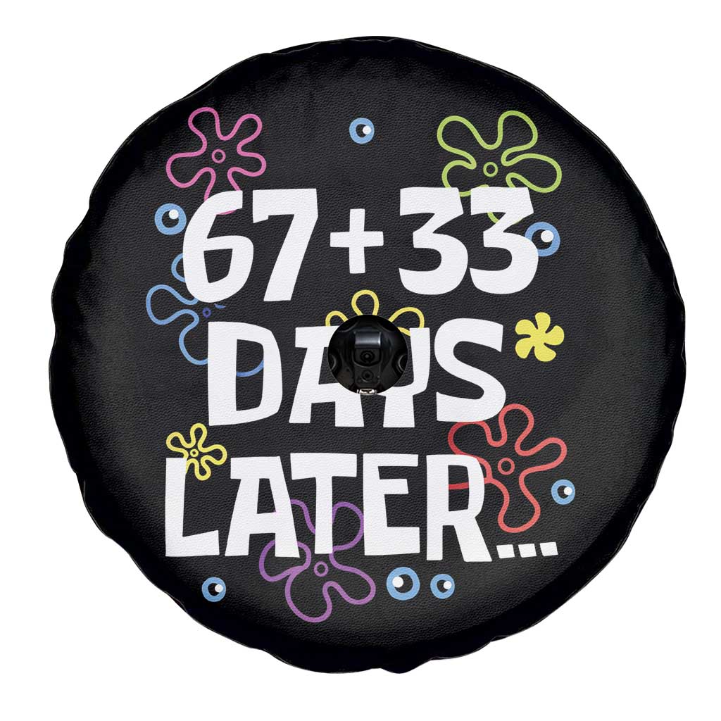 67 33 One Hundred Days Later Spare Tire Cover Funny 100th Day of School Flowers TS10 Print Your Wear