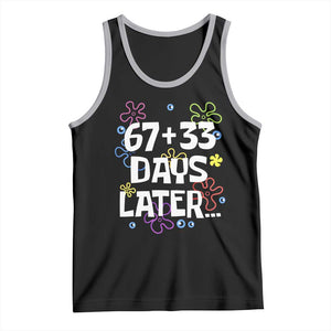 67 33 One Hundred Days Later Tank Top Funny 100th Day of School Flowers TS10 Black Athletic Heather Print Your Wear
