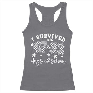 I Survived 67 33 100 Days of School Racerback Tank Top Funny 100th Day of School One Hundred Days TS10 Charcoal Print Your Wear