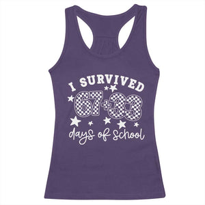 I Survived 67 33 100 Days of School Racerback Tank Top Funny 100th Day of School One Hundred Days TS10 Purple Print Your Wear