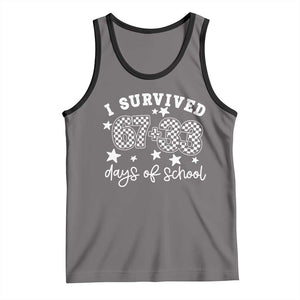 I Survived 67 33 100 Days of School Tank Top Funny 100th Day of School One Hundred Days TS10 Deep Heather Black Print Your Wear