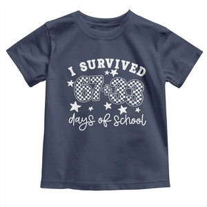 I Survived 67 33 100 Days of School Toddler T Shirt Funny 100th Day of School One Hundred Days TS10 Navy Print Your Wear