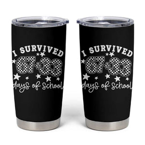 I Survived 67 33 100 Days of School Tumbler Cup Funny 100th Day of School One Hundred Days TS10 Black Print Your Wear