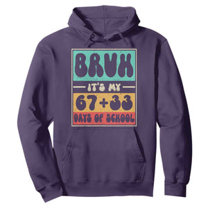 Bruh I Survived 67 33 Days of School Hoodie Retro 100th Day of School Boys Teachers Pupils TS10 Purple Print Your Wear