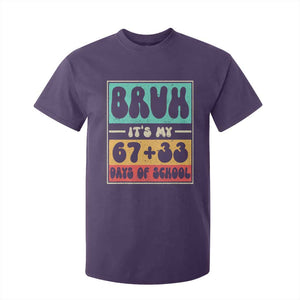 Bruh I Survived 67 33 Days of School T Shirt For Kid Retro 100th Day of School Boys Teachers Pupils TS10 Purple Print Your Wear