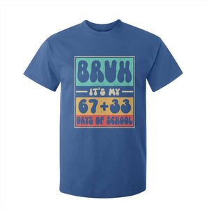 Bruh I Survived 67 33 Days of School T Shirt For Kid Retro 100th Day of School Boys Teachers Pupils TS10 Royal Blue Print Your Wear