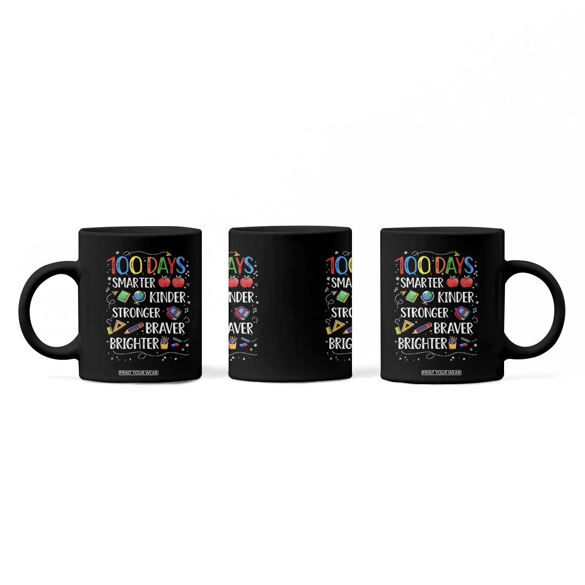 Happy 100 Days of School Coffee Mug 100th Day Kids Boys Girls Teachers Pupils TS10 Print Your Wear