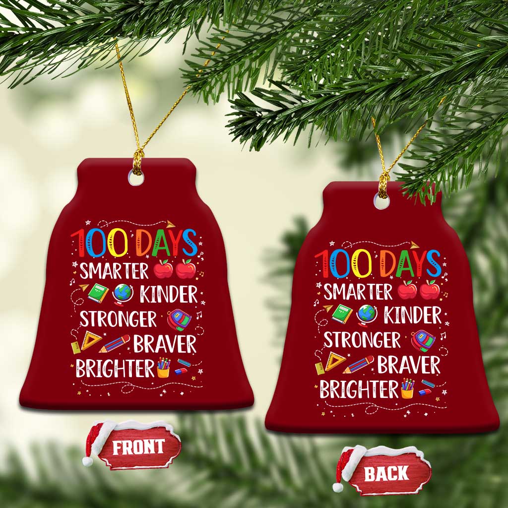 Happy 100 Days of School Ceramic Ornament 100th Day Kids Boys Girls Teachers Pupils TS10 Print Your Wear
