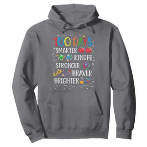 Happy 100 Days of School Hoodie 100th Day Kids Boys Girls Teachers Pupils TS10 Charcoal Print Your Wear