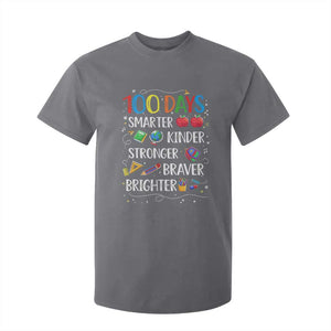 Happy 100 Days of School T Shirt For Kid 100th Day Kids Boys Girls Teachers Pupils TS10 Charcoal Print Your Wear