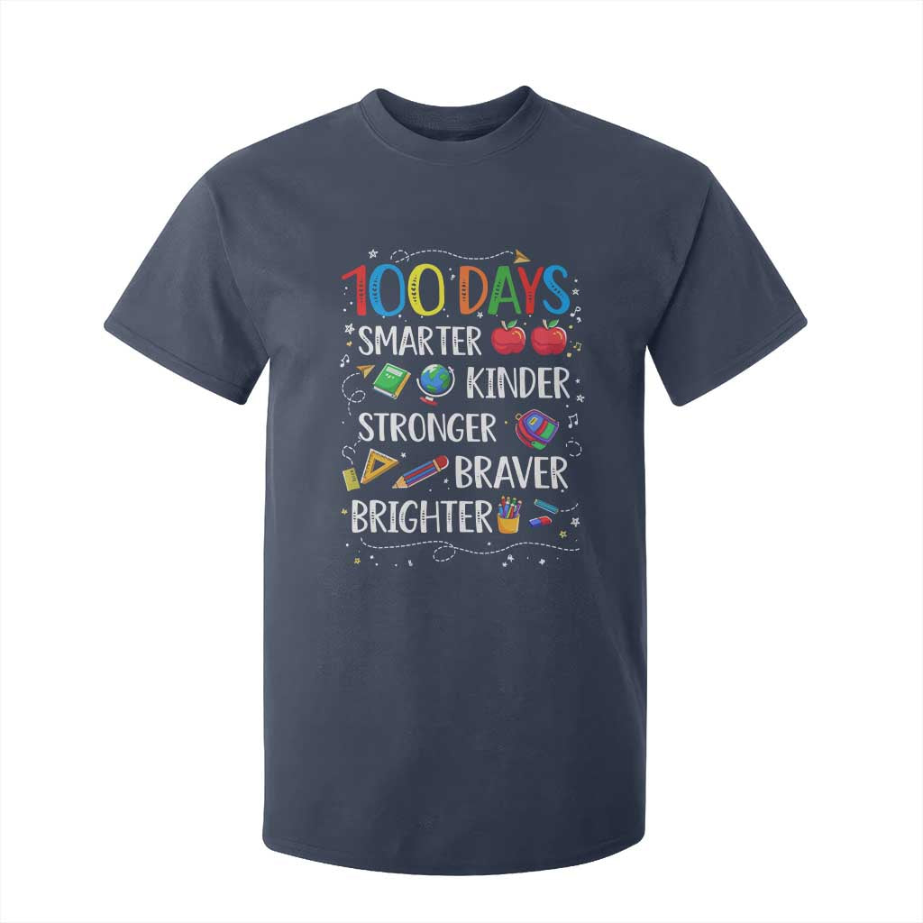 Happy 100 Days of School T Shirt For Kid 100th Day Kids Boys Girls Teachers Pupils TS10 Navy Print Your Wear