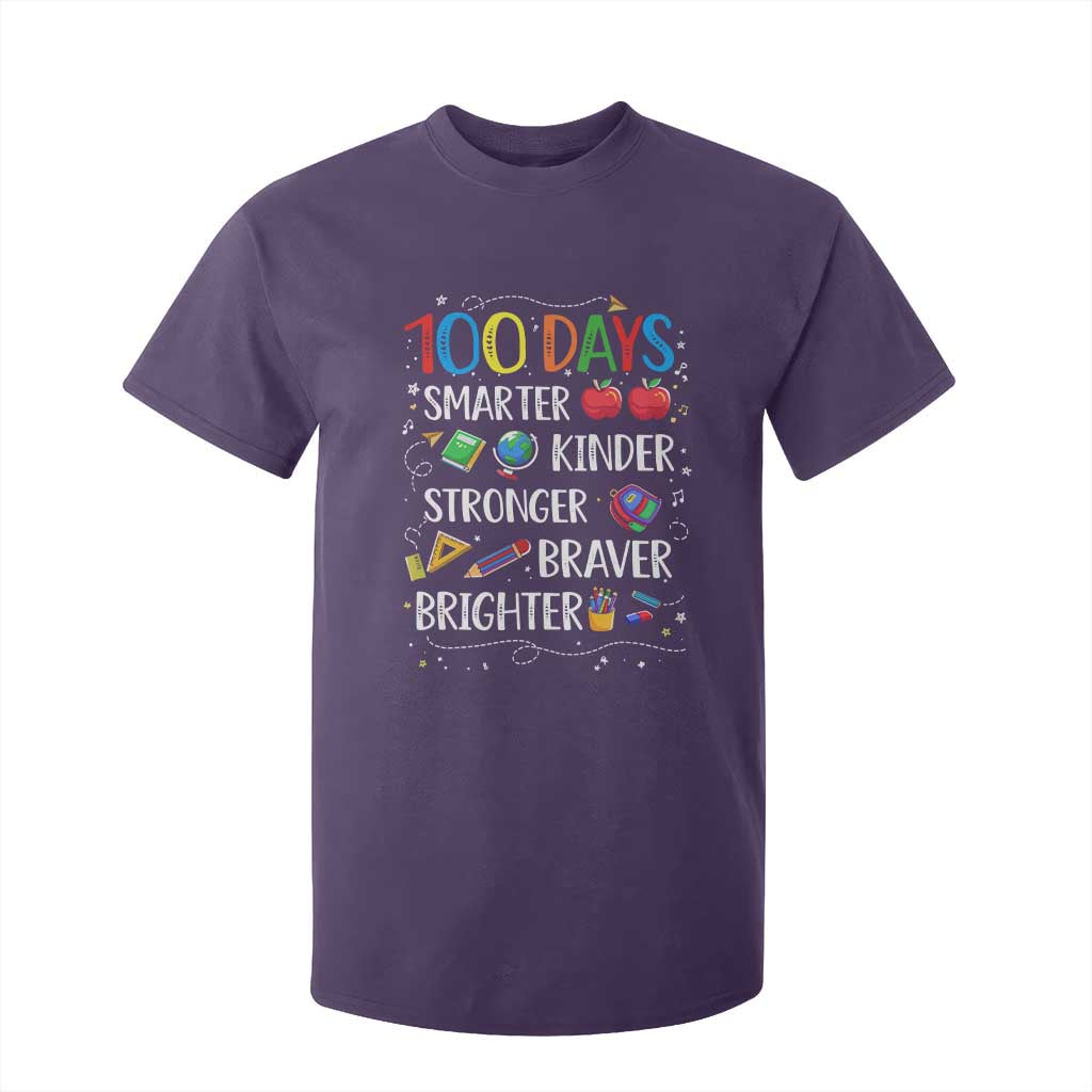 Happy 100 Days of School T Shirt For Kid 100th Day Kids Boys Girls Teachers Pupils TS10 Purple Print Your Wear