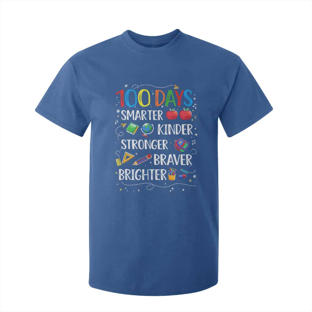 Happy 100 Days of School T Shirt For Kid 100th Day Kids Boys Girls Teachers Pupils TS10 Royal Blue Print Your Wear