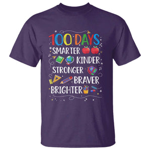 Happy 100 Days of School T Shirt 100th Day Kids Boys Girls Teachers Pupils TS10 Purple Print Your Wear