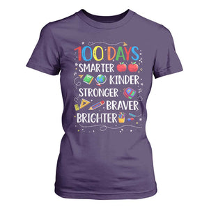 Happy 100 Days of School T Shirt For Women 100th Day Kids Boys Girls Teachers Pupils TS10 Purple Print Your Wear