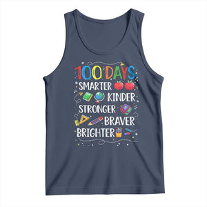 Happy 100 Days of School Tank Top 100th Day Kids Boys Girls Teachers Pupils TS10 Navy Print Your Wear