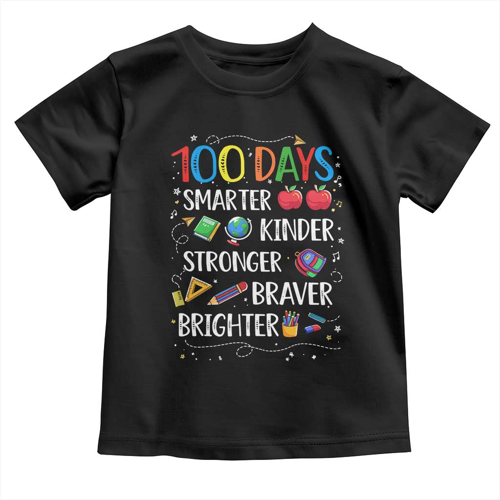 Happy 100 Days of School Toddler T Shirt 100th Day Kids Boys Girls Teachers Pupils TS10 Black Print Your Wear