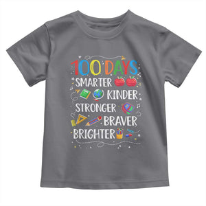 Happy 100 Days of School Toddler T Shirt 100th Day Kids Boys Girls Teachers Pupils TS10 Charcoal Print Your Wear