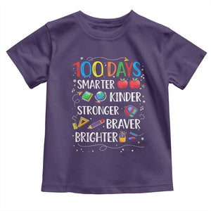 Happy 100 Days of School Toddler T Shirt 100th Day Kids Boys Girls Teachers Pupils TS10 Purple Print Your Wear